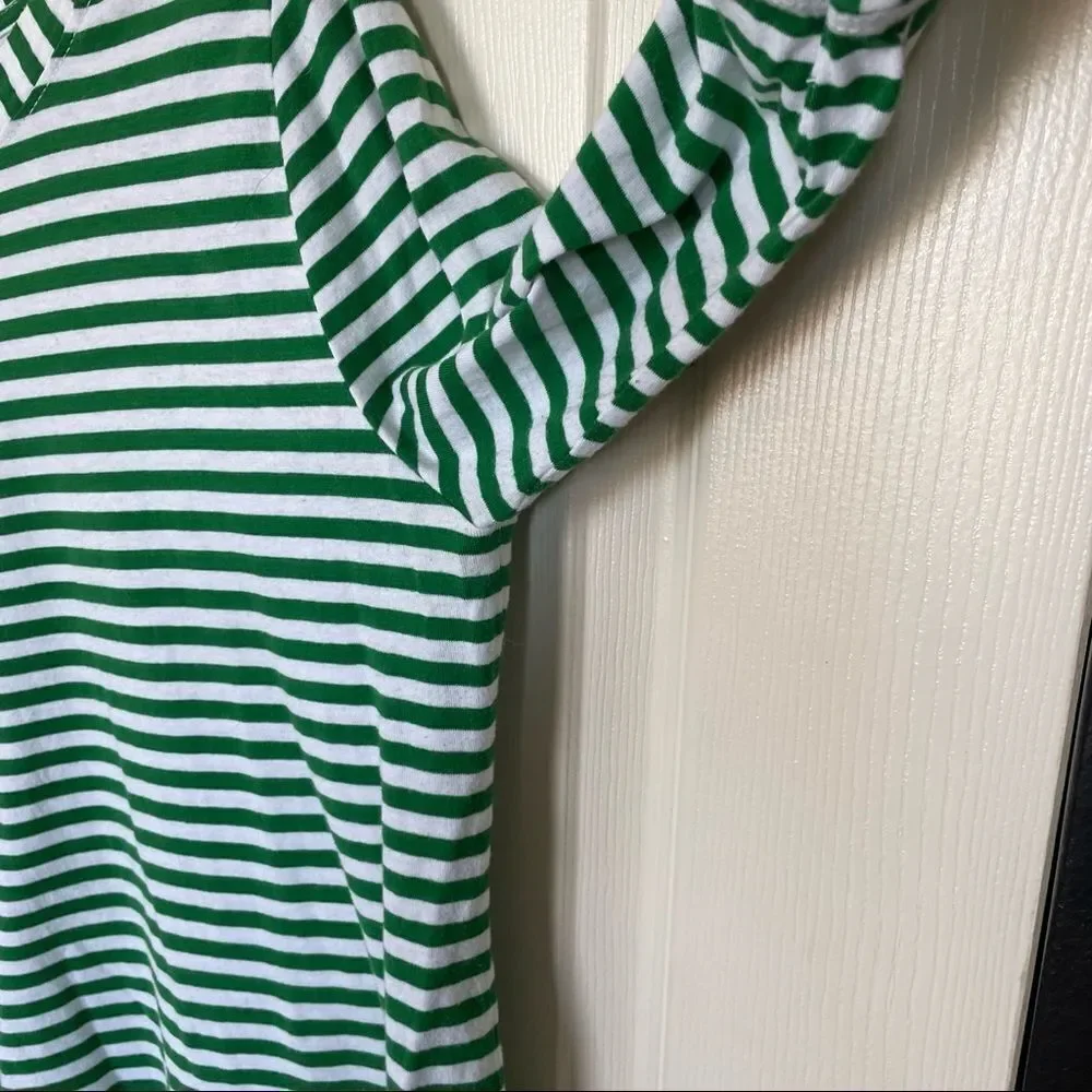 Luella for Target Green & White Striped T-shirt with Embroidered Cherry, Large - Picture 10 of 13